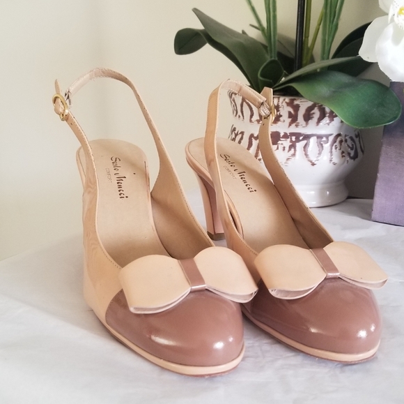 Sesto Meucci glossy shade slingback heel 7.5M - Picture 1 of 8